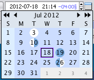 calendar pop-up